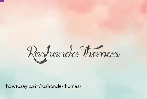 Roshonda Thomas