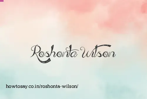 Roshonta Wilson