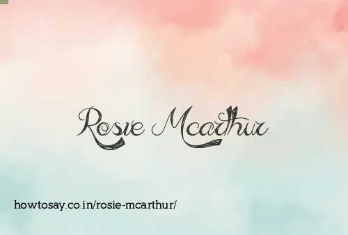 Rosie Mcarthur