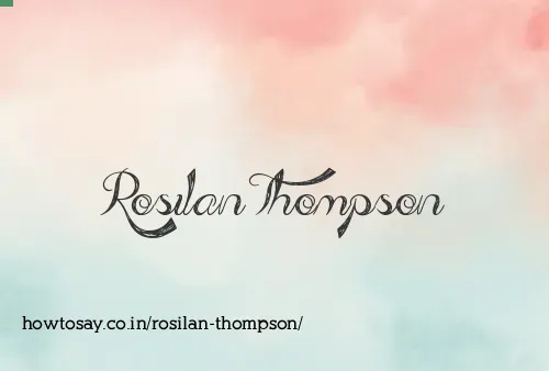 Rosilan Thompson