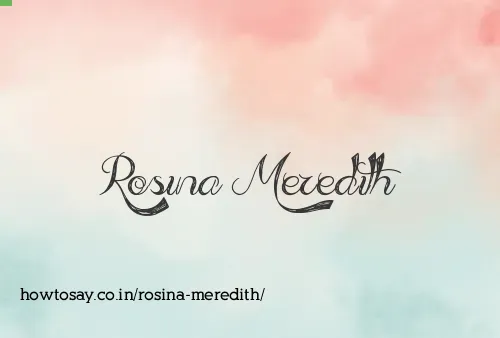 Rosina Meredith