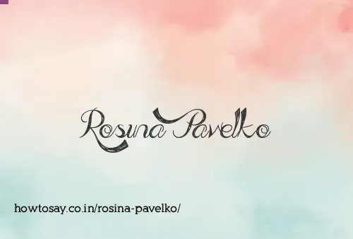 Rosina Pavelko