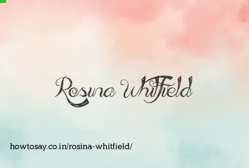 Rosina Whitfield