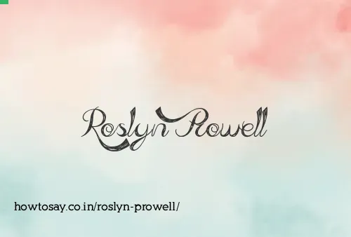 Roslyn Prowell