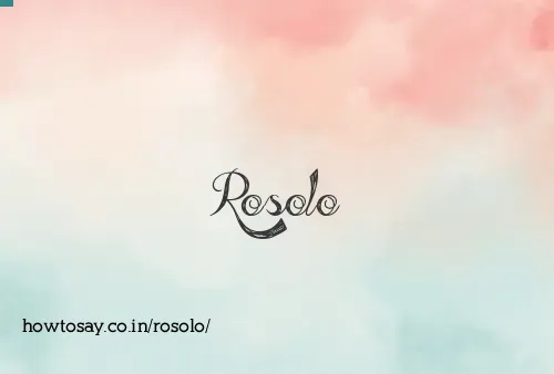 Rosolo