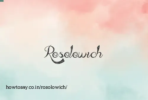 Rosolowich
