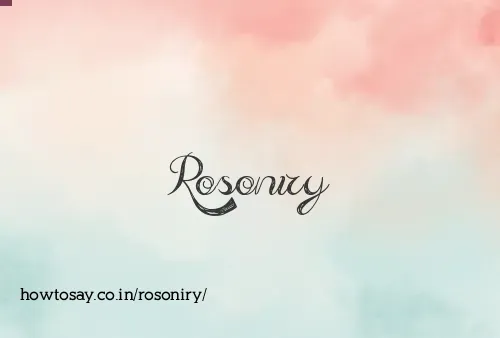 Rosoniry