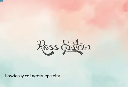 Ross Epstein