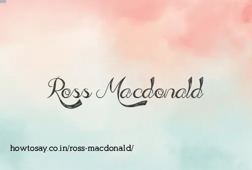 Ross Macdonald