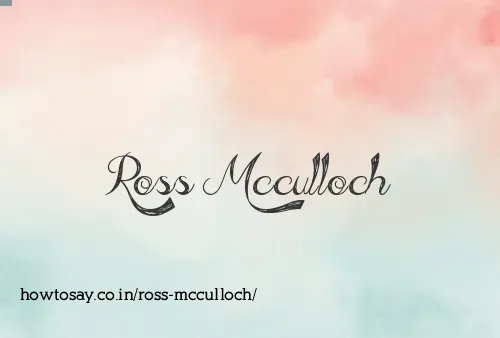 Ross Mcculloch