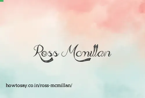 Ross Mcmillan
