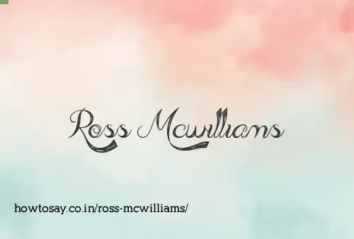 Ross Mcwilliams