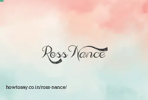 Ross Nance