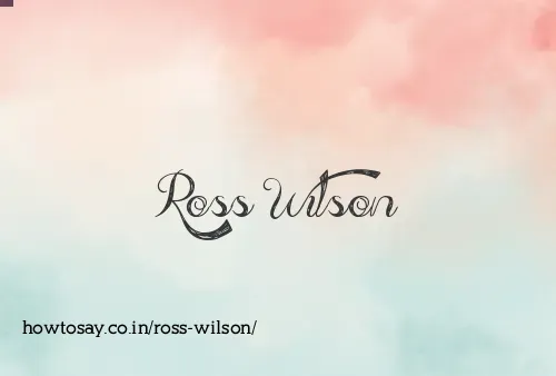 Ross Wilson
