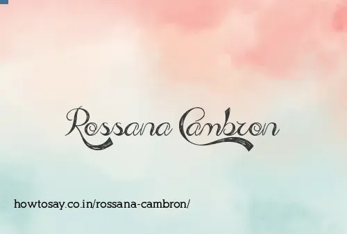 Rossana Cambron