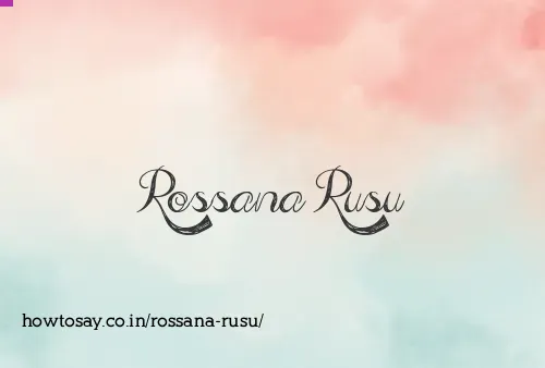 Rossana Rusu