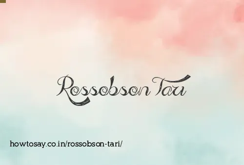 Rossobson Tari