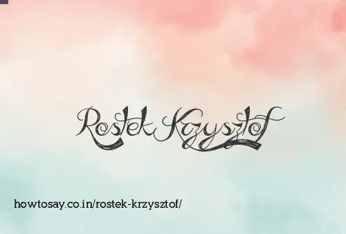 Rostek Krzysztof