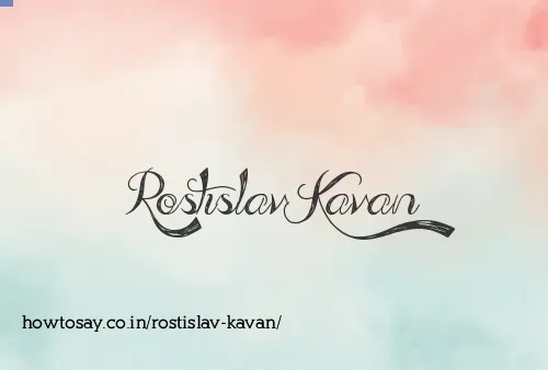 Rostislav Kavan