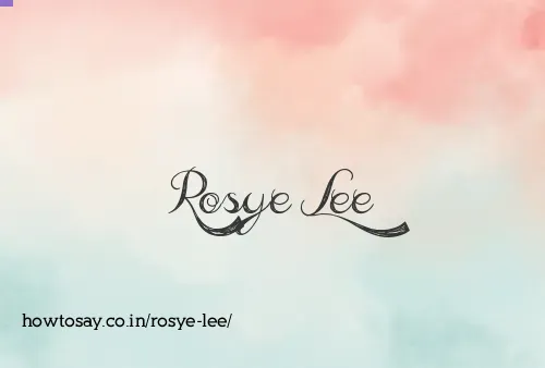 Rosye Lee