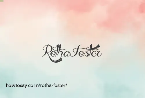 Rotha Foster