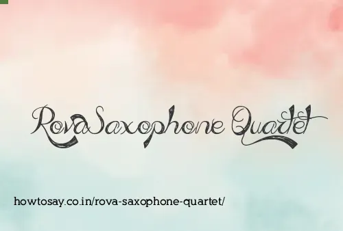 Rova Saxophone Quartet
