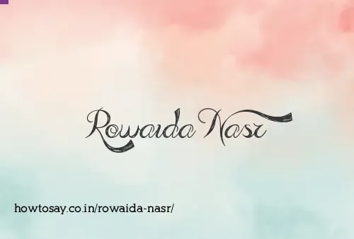 Rowaida Nasr