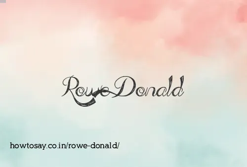 Rowe Donald