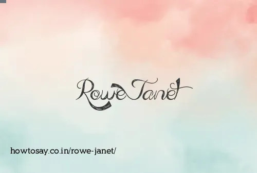 Rowe Janet