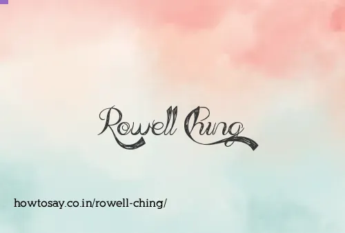 Rowell Ching