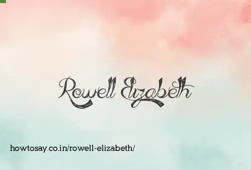 Rowell Elizabeth