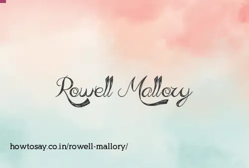 Rowell Mallory