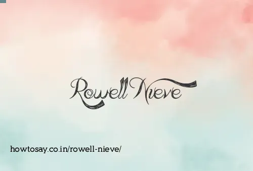 Rowell Nieve