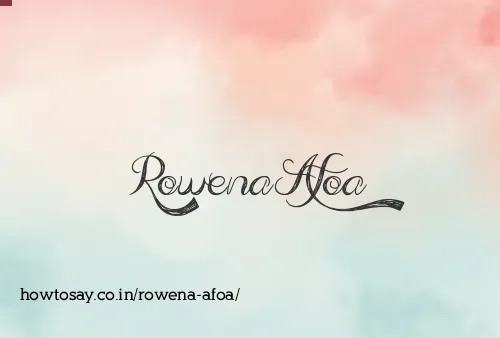Rowena Afoa