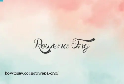 Rowena Ong