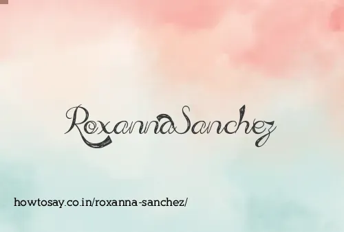 Roxanna Sanchez