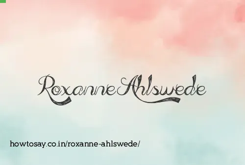 Roxanne Ahlswede