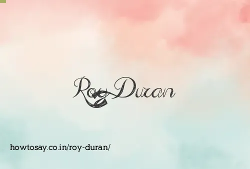 Roy Duran