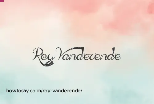 Roy Vanderende