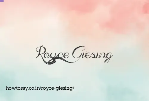 Royce Giesing
