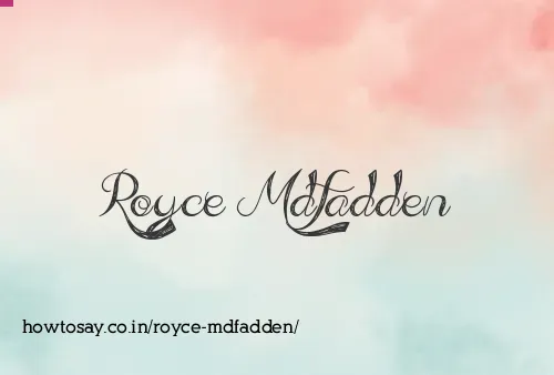Royce Mdfadden