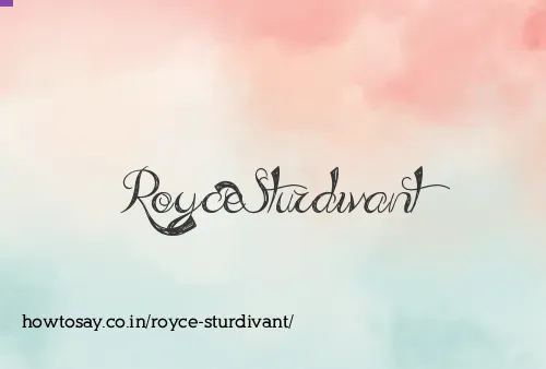 Royce Sturdivant