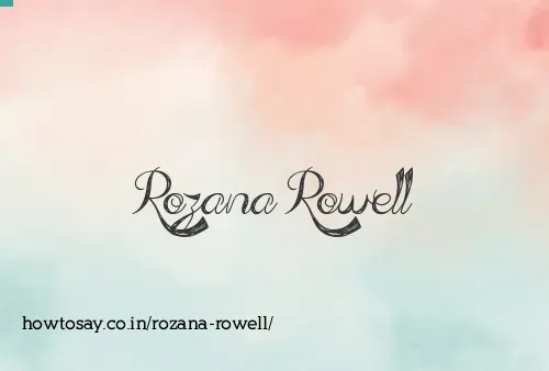 Rozana Rowell