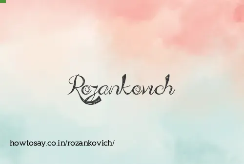 Rozankovich
