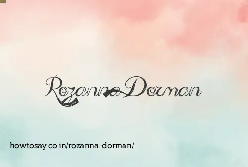 Rozanna Dorman