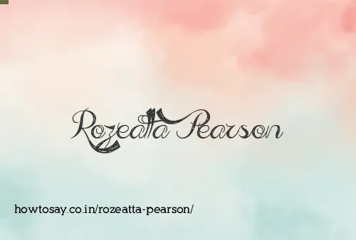 Rozeatta Pearson
