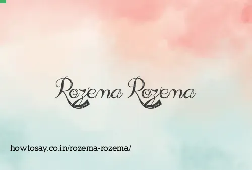 Rozema Rozema