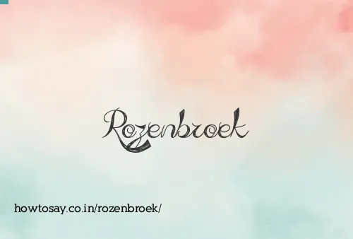 Rozenbroek