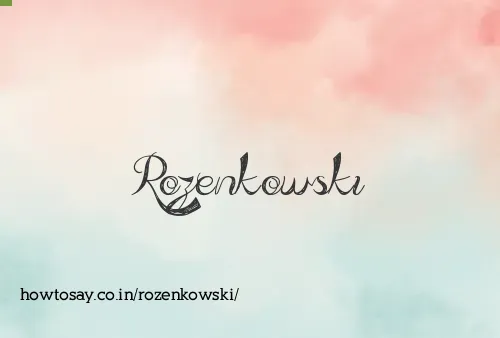 Rozenkowski
