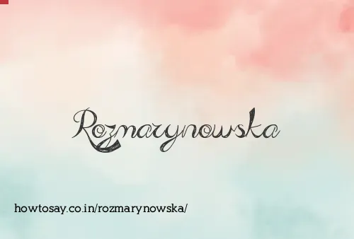 Rozmarynowska